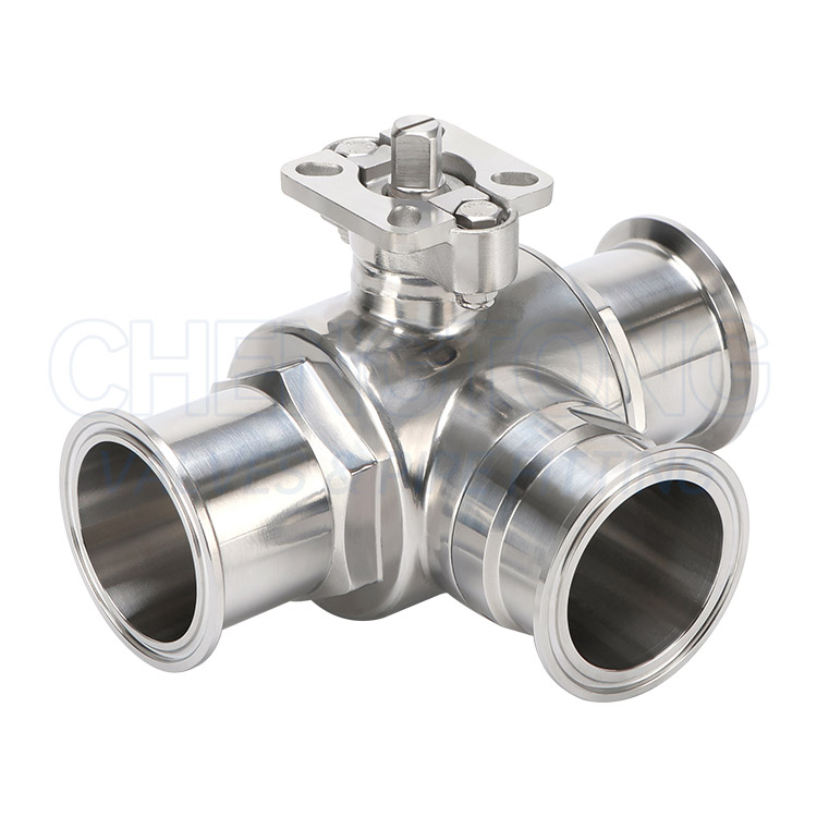 高平台快装三通球阀