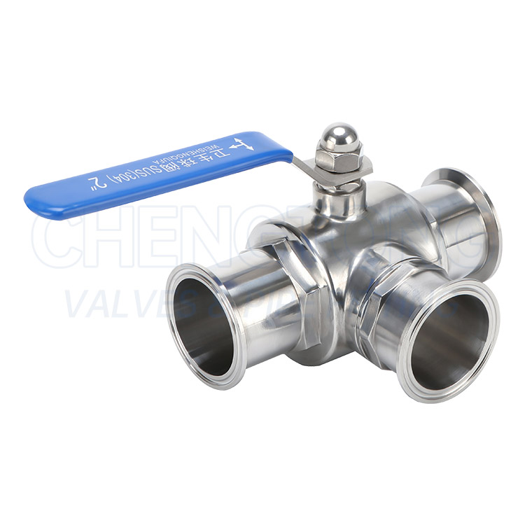 手动快装三通球阀